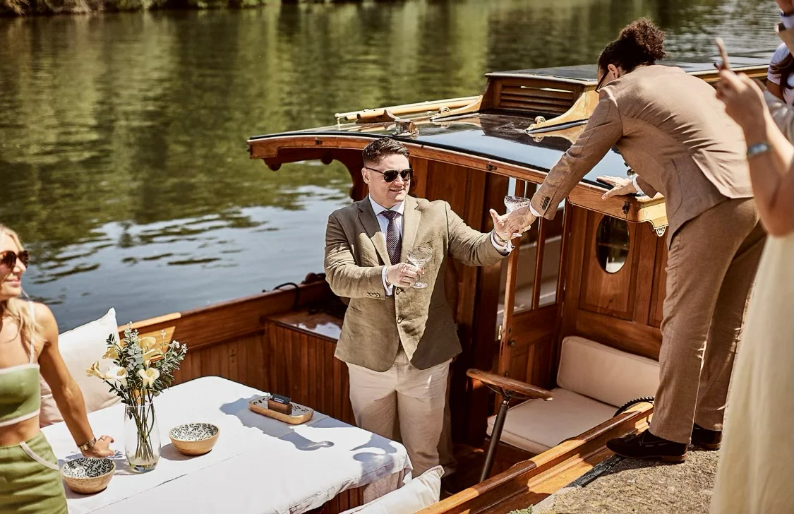 Private dining on a luxury vessel